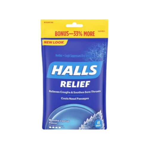 HALLS RELIEF MENTHOL-LYPTUS FLAVOR COUGH DROPS GETHALLS
