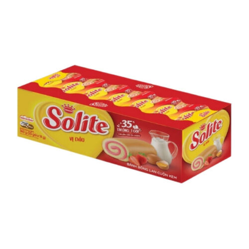 SOLITE STRAWBERRY FLAVOR ROLL SPONGE CAKE